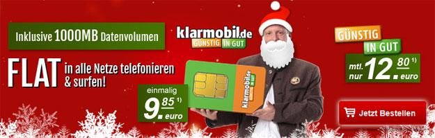 Klarmobil Allnetflat 500 oder 1000 MB