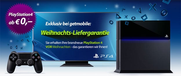 Playstation 4 von getmobile bis Weihnachten