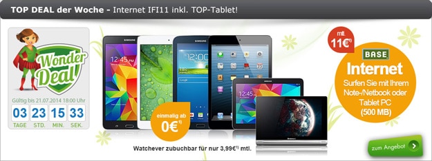 BASE Internet IFI11 mit Tablet