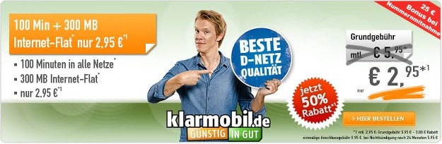 klarmobil Smartphone Flat 300 Handybude