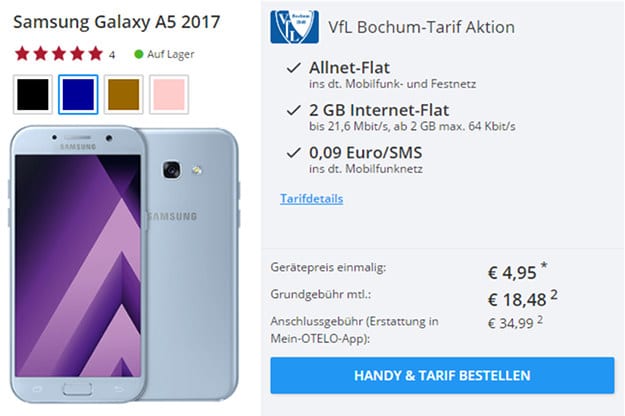 Samsung Galaxy A5 + Bochum Tarif