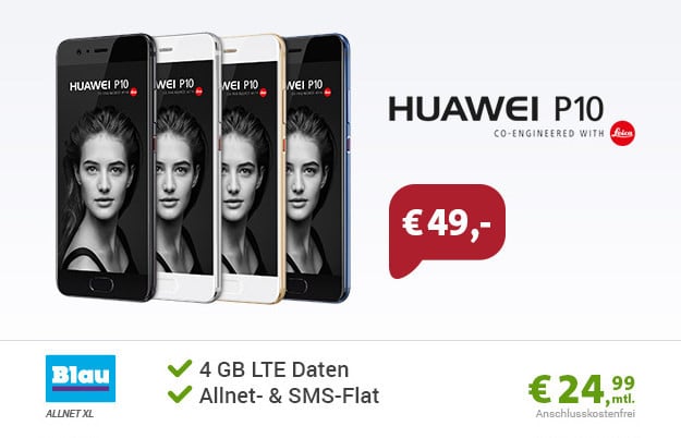 Huawei P10 + Blau Allnet XL