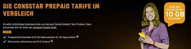 congstar Prepaid Tarife günstig bestellen