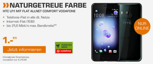HTC U11 - Flat Allnet Comfort Vodafone