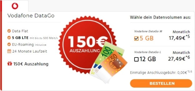 Vodafone Data Go M bei Handyflash