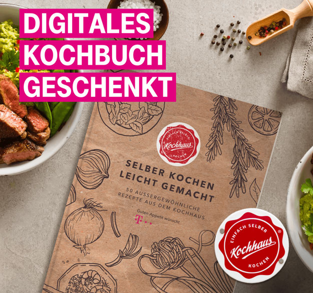 Telekom Mega-Deal mit gratis Kochbuch von Kochhaus