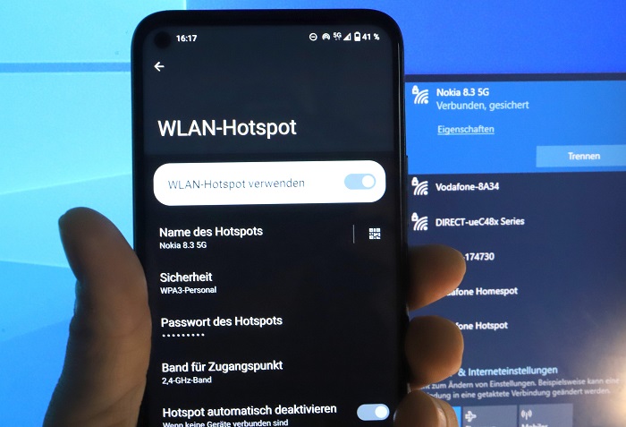 Tethering via Smartphone