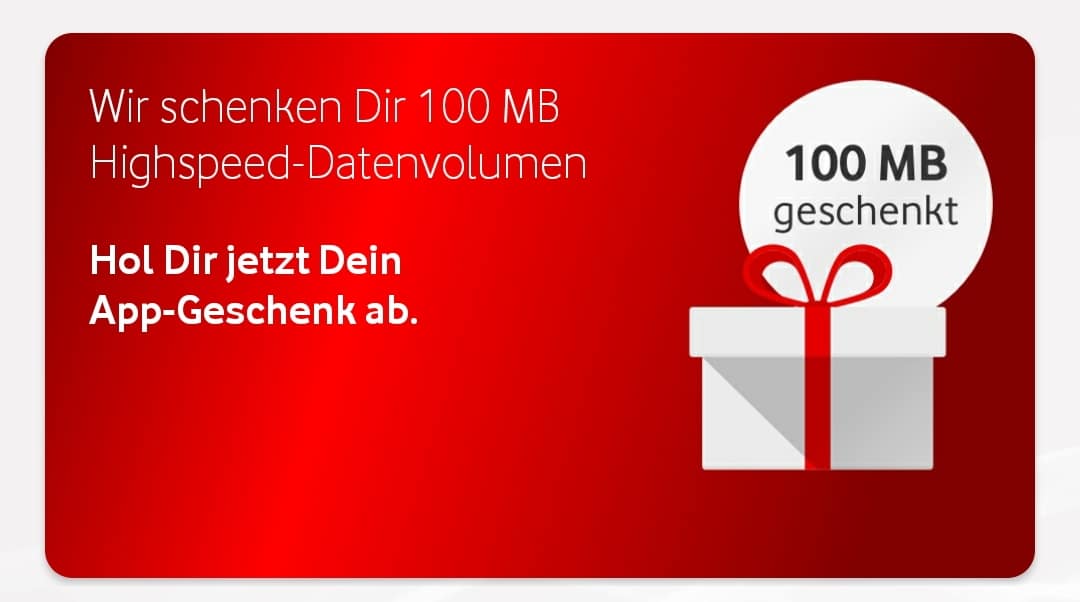 Vodafone MeinVodafone App Geschenk 100 MB