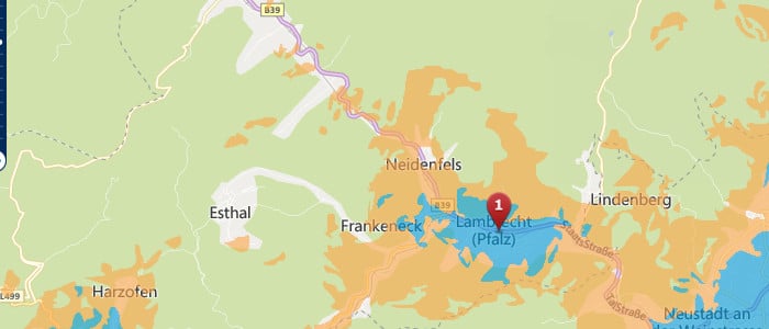 3G-Versorgung im o2-Netz, Beispielregion, Stand September 2020