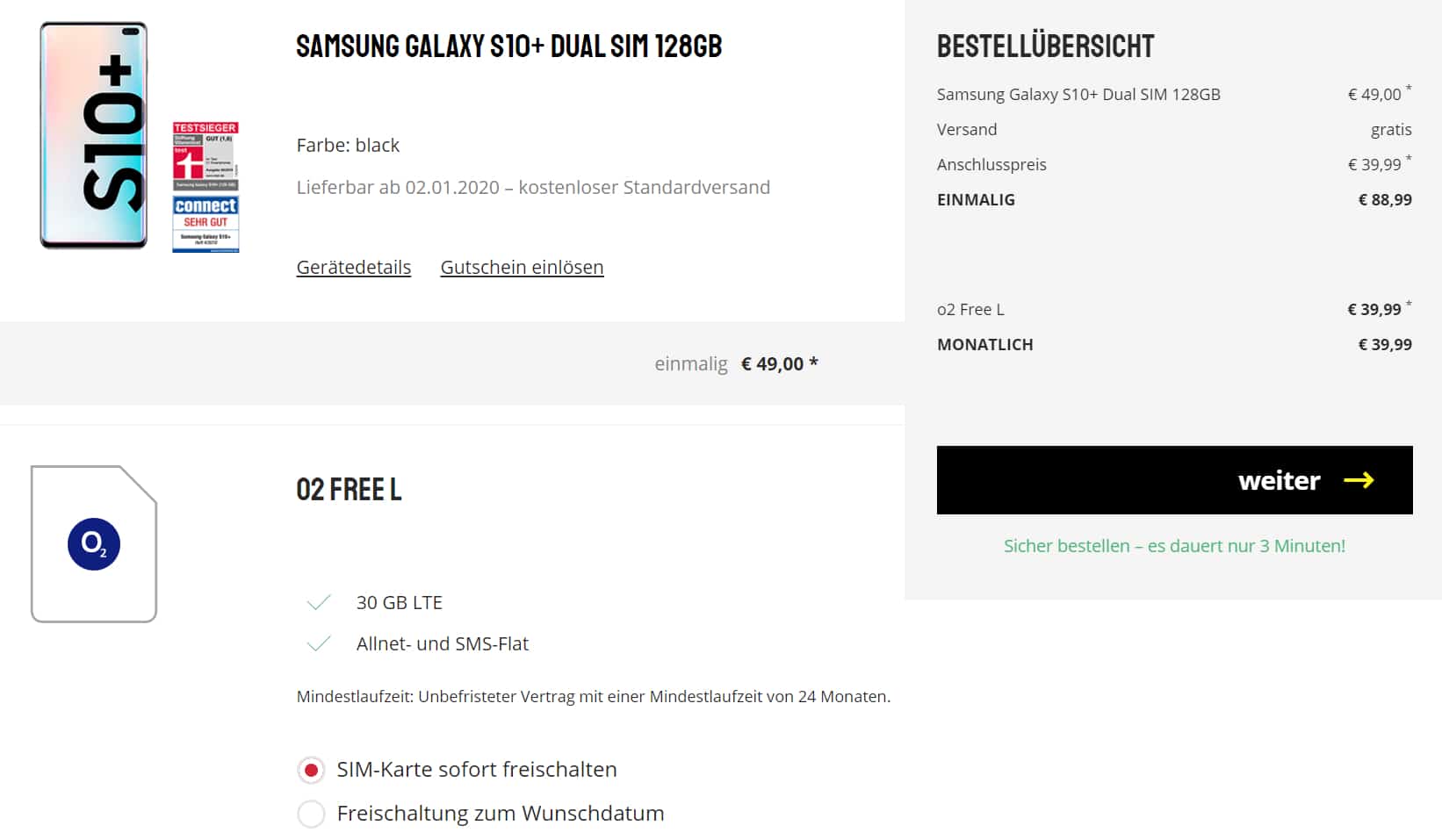 s10 plus deals o2