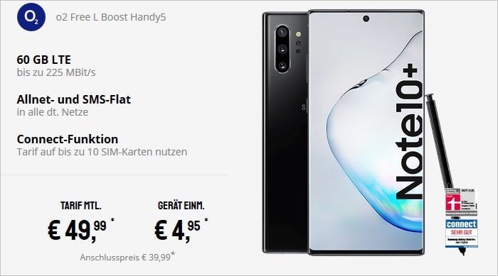 o2 note 10 plus deals