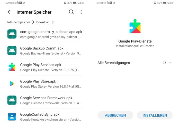 Google-Apps auf dem Huawei Mate 30 Pro