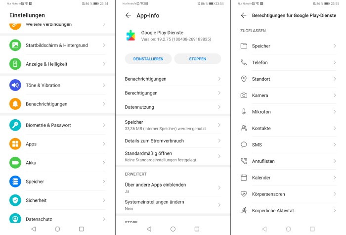 Google-Apps auf dem Huawei Mate 30 Pro