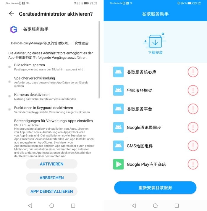 Google-Apps auf dem Huawei Mate 30 Pro