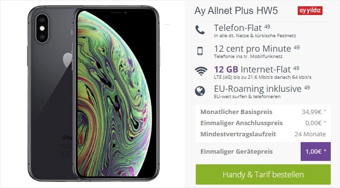 Iphone Xs Ay Yildiz Ay Allnet Plus Fur Eff 8 09 Mtl