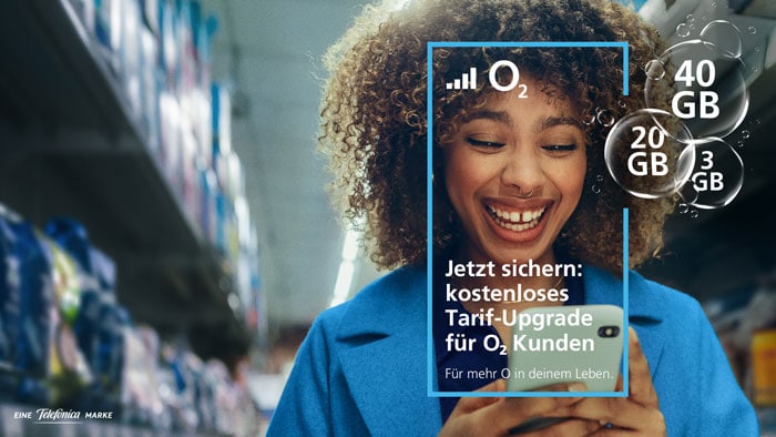 o2: Mehr Datenvolumen zum gleichen Preis in den Free- & Blue All-in-Tarifen - diese Kunden profiteren davon!