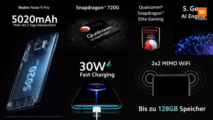 Xiaomi Redmi Note 9 Pro mit Vertrag im Vergleich