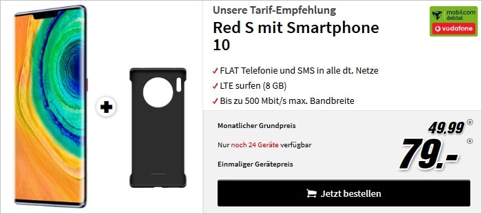 Huawei Mate 30 Pro Md Vodafone Red S M Fur Eff 27 11 Inkl Cover