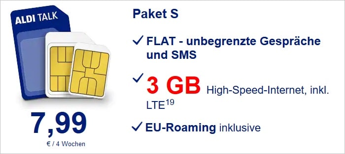 ALDI TALK Prepaid Paket S