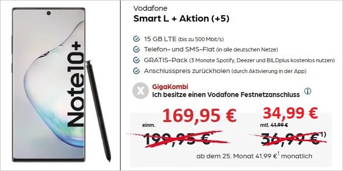 Galaxy Note 10 Plus Vodafone Smart L Plus Xl Ab Eff 15 78 Mtl