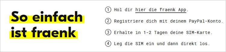 fraenk ist einfach Kundewerbung