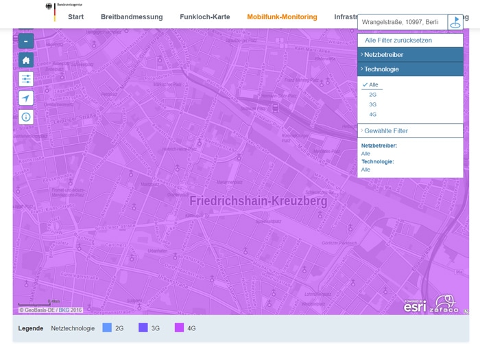 Netzabdeckung der Mobilfunknetze von Telekom, Vodafone und o2 im Vergleich - neue Mobilfunk-Monitoring-Karte ist da!
