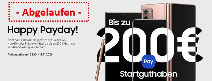 Samsung Payday abgelaufen