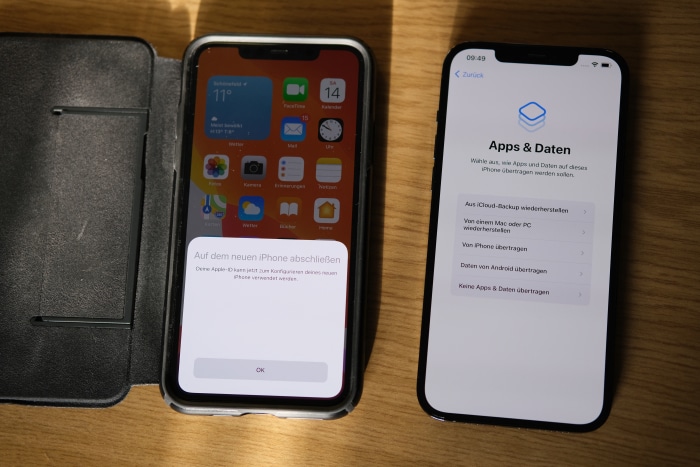 iPhone-Migration - Backup auswählen