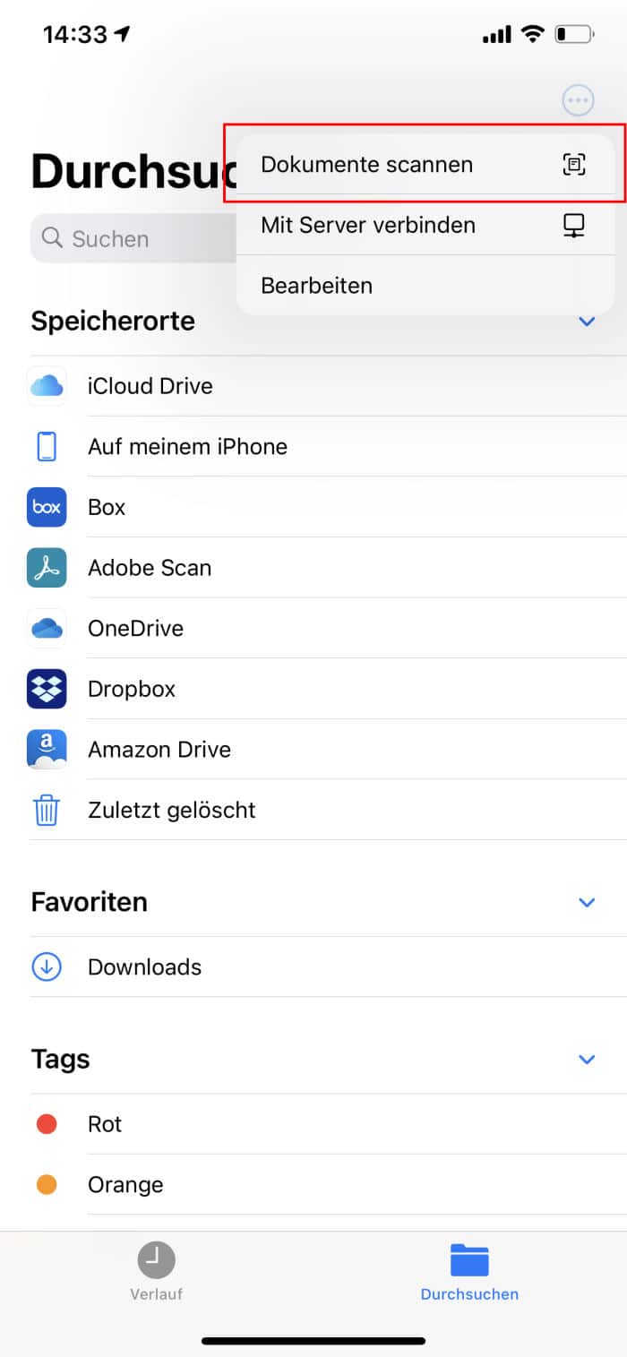 iPhone-Tipp - Scannen in Dateien