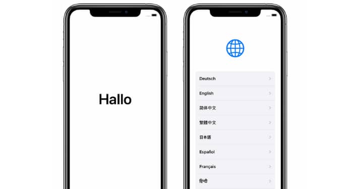 iPhone einrichten - Start