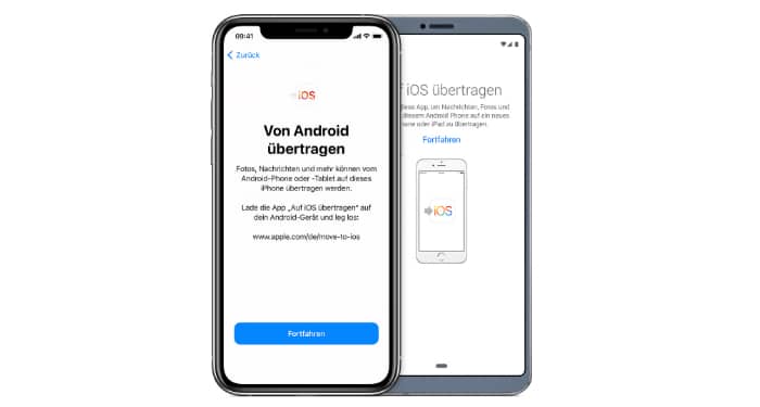 iPhone einrichten - Datenübertragung von Android