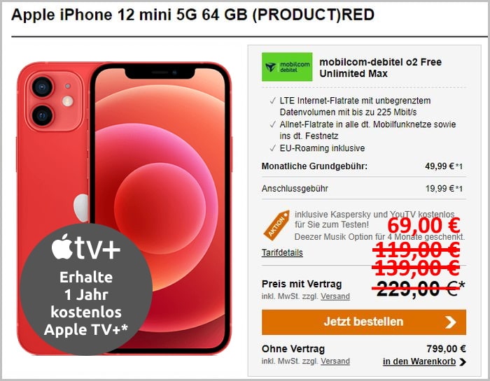 iPhone 12 mini zum md Free Unlimited bei LogiTel