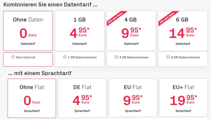 simquadrat Tarife