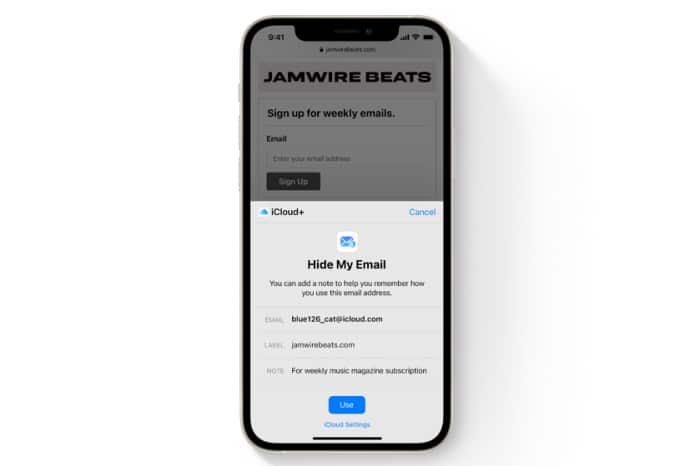 Apple iOS 15 - iCloud+ Hide My Email
