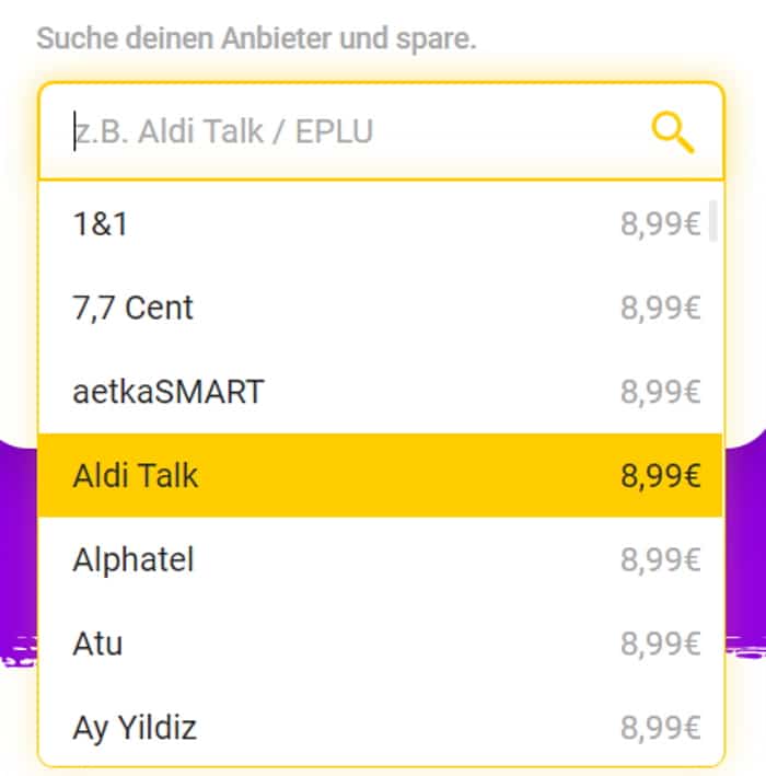 SIMon mobile Rufnummernmitnahme Anbieter suche