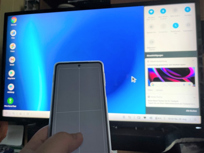 Motorola Edge 20 Pro als Trackpad