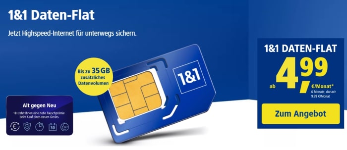 1&1 Daten-Flats mit Tarifaktion im Check!