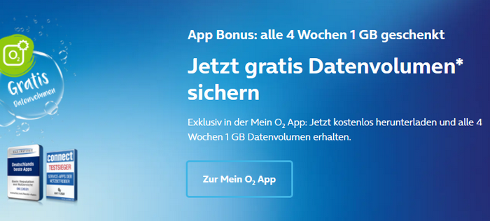 o2 gratis Datenvolumen