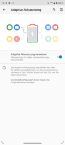 Motorola Edge 20 Pro - Adaptive Akkunutzung aktiviert