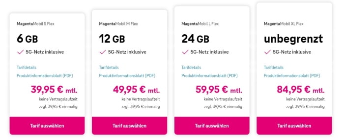 Telekom MagentaMobil Flex: Neue Tarif-Versionen ohne Laufzeit