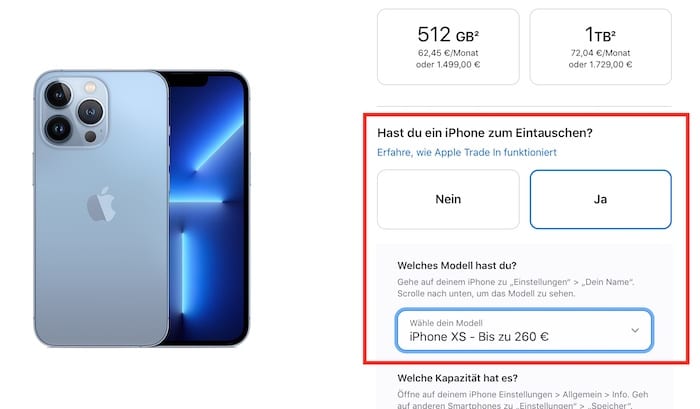 iPhone bei Apple eintauschen