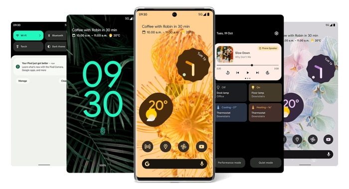Google Pixel 6 und Pixel 6 Pro mit Android 12