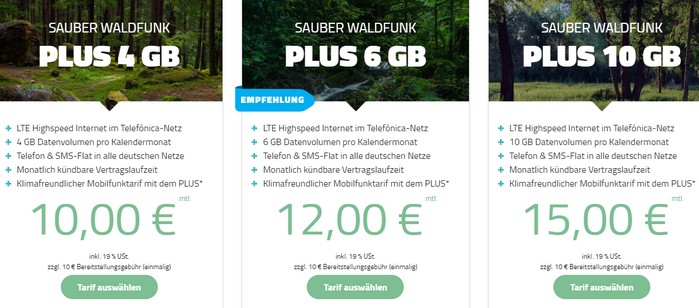 SAUBER Waldfunk Tarife SAUBER Waldfunk Tarife
