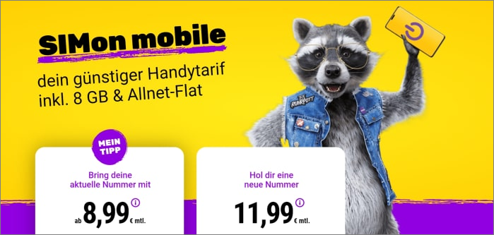 SIMon mobile Rufnummernmitnahme
