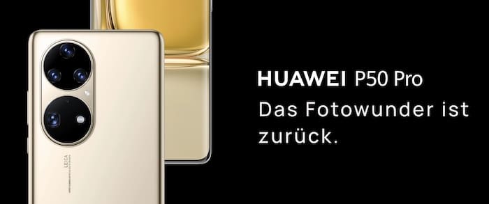 Huawei P50 Pro im Vergleich, Handyvertrag, Tarife bei Vodafone, Telekom und o2 Kamerahandy