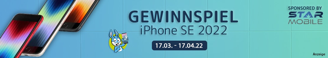 Handyhase-Gewinnspiel: Jetzt mitmachen & ein Apple iPhone SE 2022 im Wert von 519 € gewinnen!