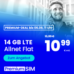 PremiumSIM mit 14 GB Aktionstarif