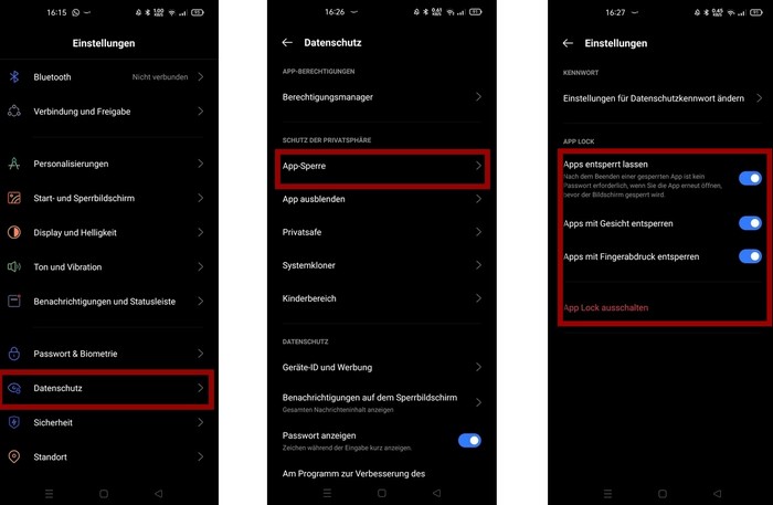 App Sperre App-Sperre