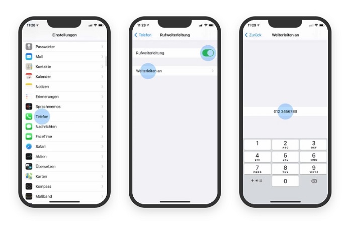 Rufumleitung iOS