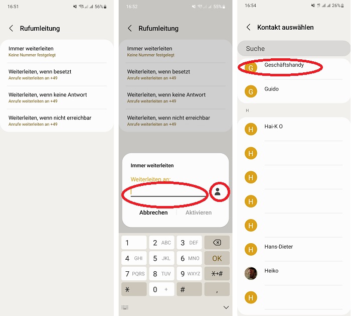 Rufumleitung Android (Teil 2)